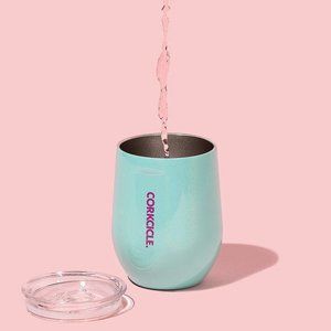 Corkcicle Unicorn Magic Steamless Wine Cup Turquoise Sparkle 12oz New In Package